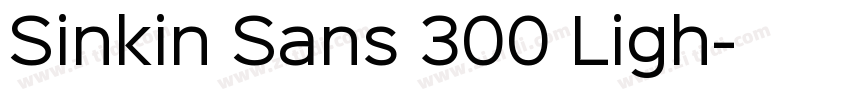 Sinkin Sans 300 Ligh字体转换